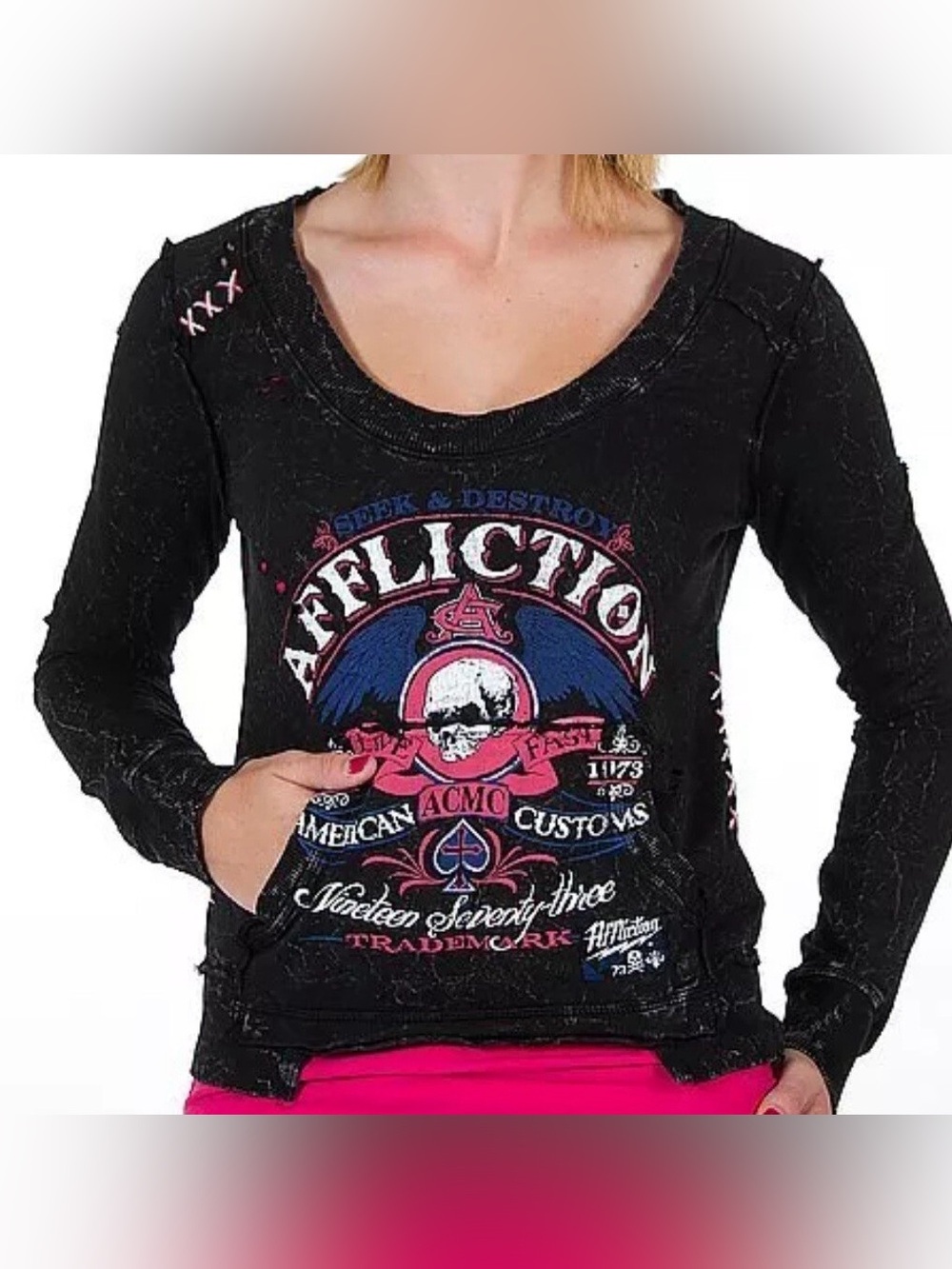 Affliction American Customs Nineteen Seventy Three Pullover Sweatshirt